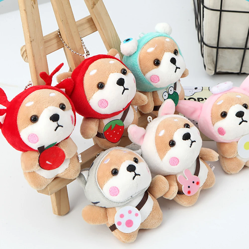 

Creative Gift Hight about 10CM Plush Stuffed Toys Shiba Inu Dog Doll Toys for Key Chain Pendant Decorate
