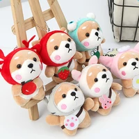 creative gift hight about 10cm plush stuffed toys shiba inu dog doll toys for key chain pendant decorate
