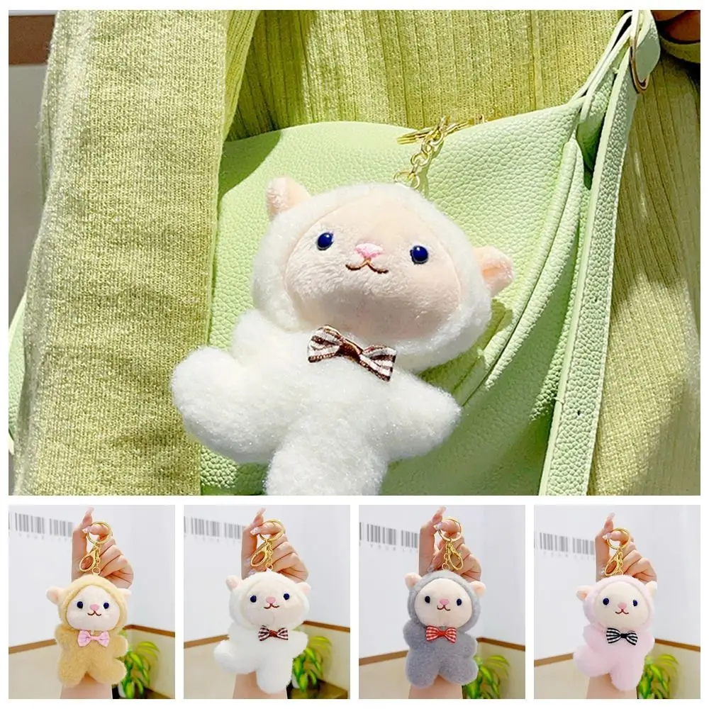 

Lovely Plush Little Lamb Key Chain Couple Doll Pendent Key Ring School Bag Pendant Car Key Chain Birthday Gift