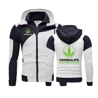 herbalife nutrition mens hooded sweatshirt cotton jacket with best lining and zipper harajuku clothing coat