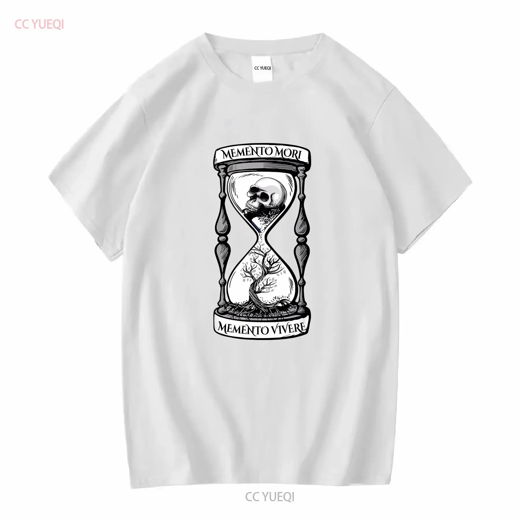 Фото НОВАЯ ОГРАНИЧЕННАЯ футболка Memento Mori Vivere Skull Design Stoic, винтажный потертый топ для повседневной носки, унисекс, стильная, универсальная, мягкая №4