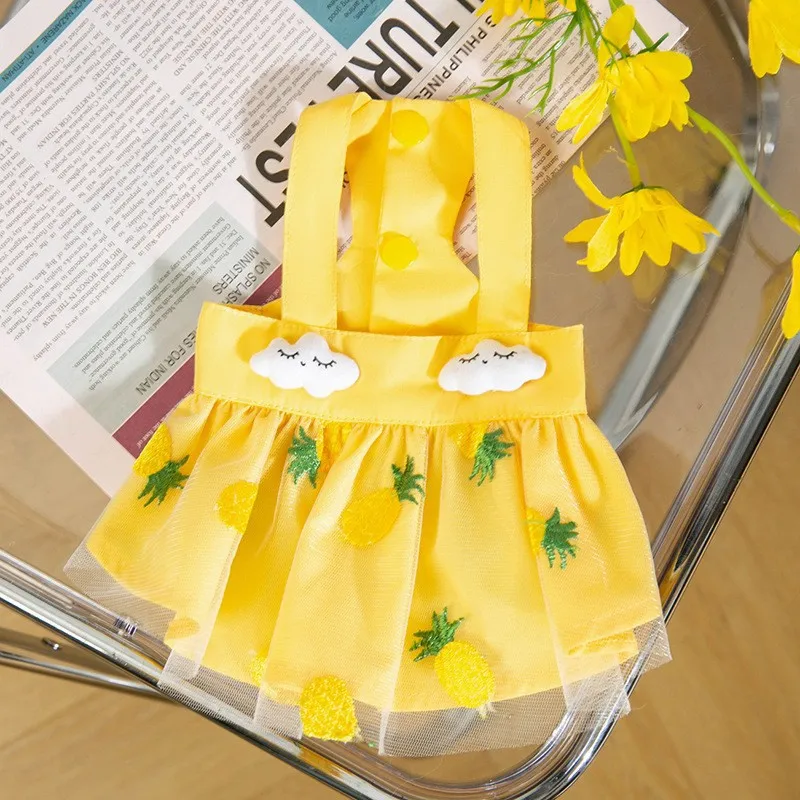 

Dog Clothes Strawberry Princess Dress Pet Suspender Dog Clothes Thin Cute Summer Cat Costume Yollow Girl Mascotas Dress Labrador