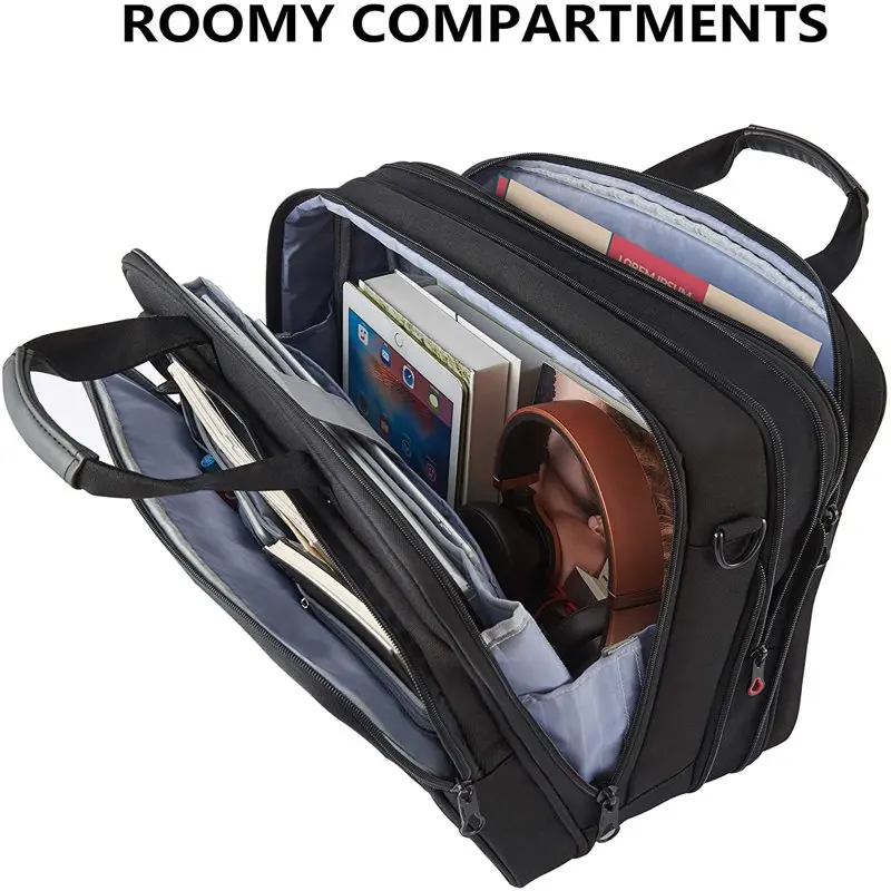 Laptop Bag Expandable Laptop Briefcase Fits Up to 17.3 Inch Laptop Water-Repellent Shoulder Messenger Bag Computer Bag for Trave