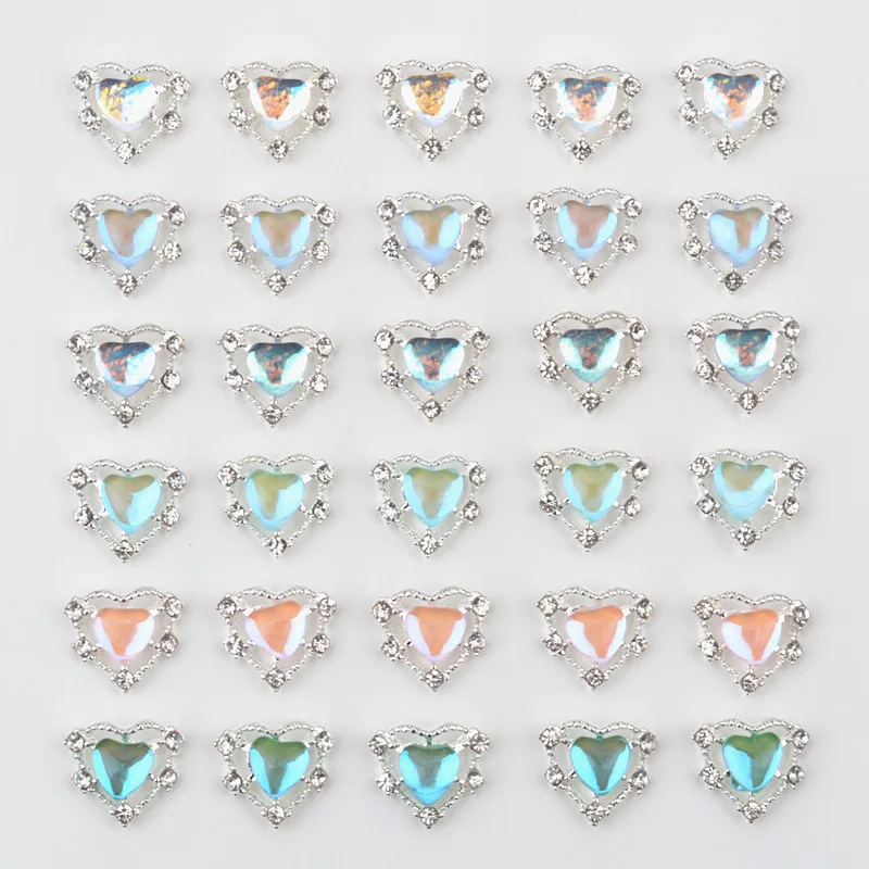

5PCS Sailor Moon Nail Art Jewelry Hollow Heart Designer Chrams For Nails 3D Zircon Diamond Japanese Manicure Nail Art Decoration