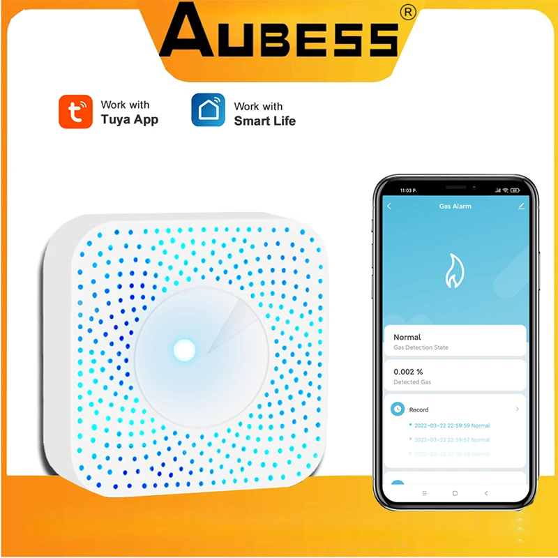 

Датчик контроля качества воздуха Tuya Zigbee, умный детектор содержания углекислого газа и летучих соединений с сигнализацией, бытовой датчик т...