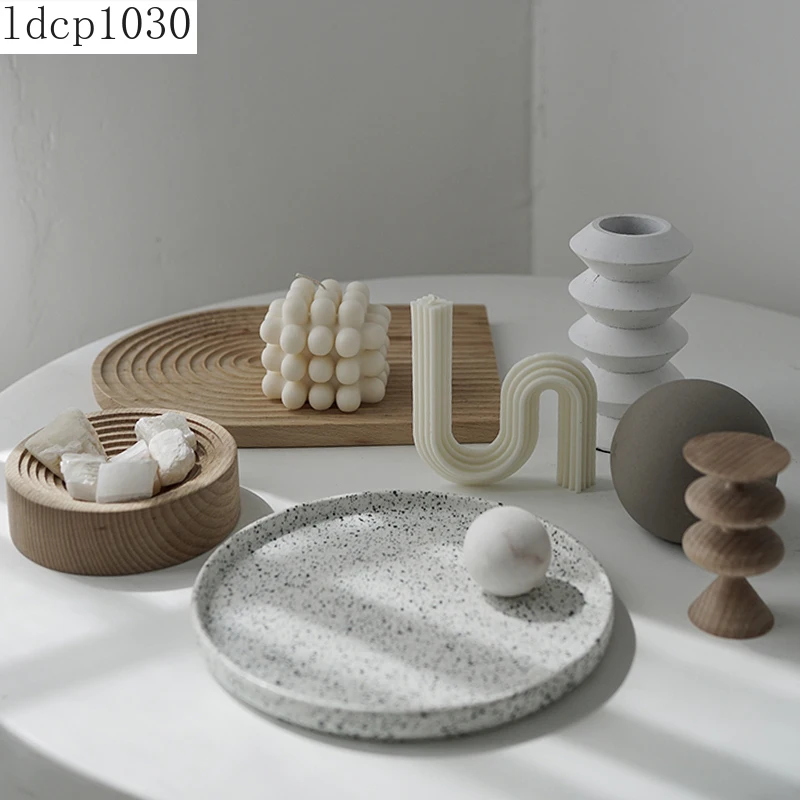 

Керамический поднос с чернилами в скандинавском стиле, Круглый лоток для хранения фруктов в гостиной, столовой, аксессуары для украшения го...