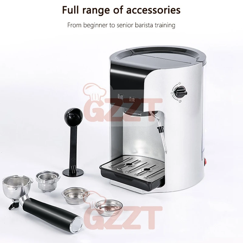 

GZZT Multifunctional Home Coffee Machine with 3 Adapter for Hard Capsule Coffee Powder ESE Pod 110V 220-240V Milk Froth Maker