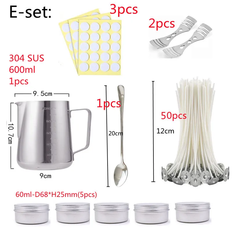 DIY Candle Making Supplies Handmade Aromatherapy Kit Accessories Pigment Soy Wax Core Tool Sets Mold |