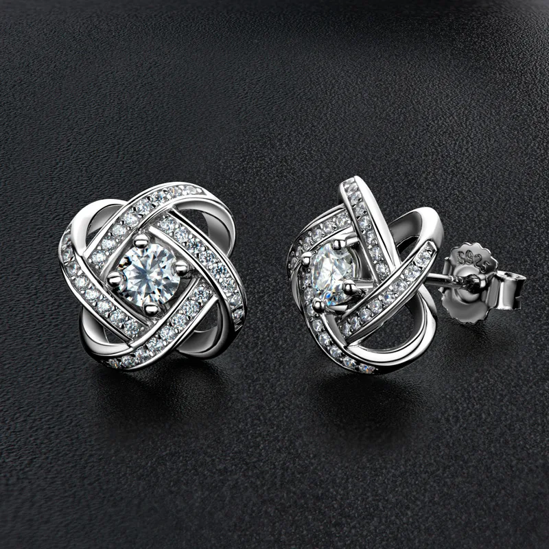 

Женские серьги с бриллиантами, серебро 925 пробы