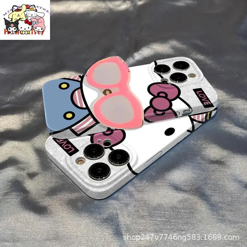 

New Anime Hello Kitty Mobile Phone Smart Cover Film Case Cute Cartoon Apple12 13Pro 14Pro 14Promax 14Plus Phone Case Wholesale