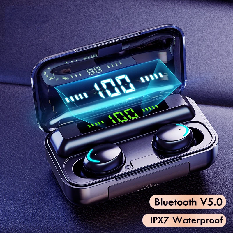 

TWS Bluetooth-наушники с сенсорным управлением 5,0, наушники с микрофоном, спортивные водонепроницаемые наушники-вкладыши, гарнитура для всех смар...