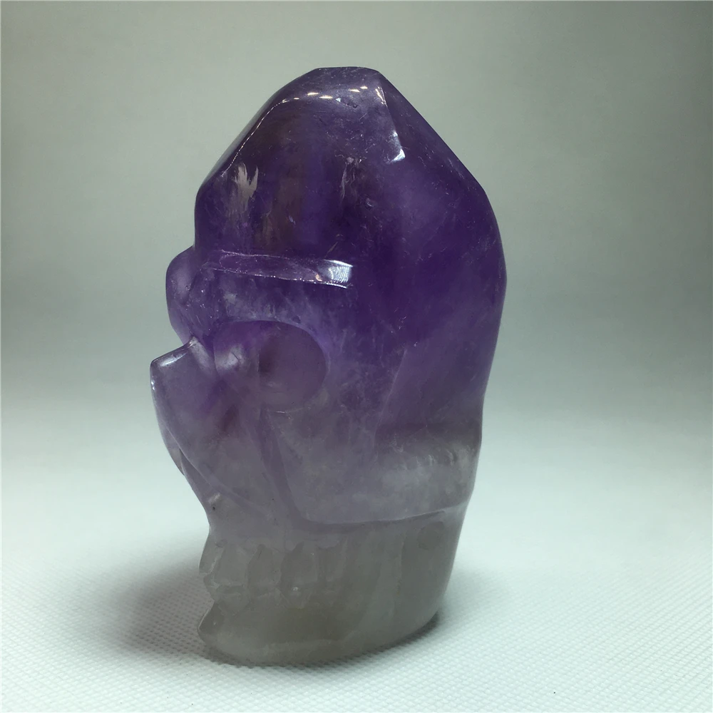 

Natural Amethyst Quartz Crystals Skull King Civilization High Frequency Energy Witchcraft Aquarium Decoration Healing Meditation