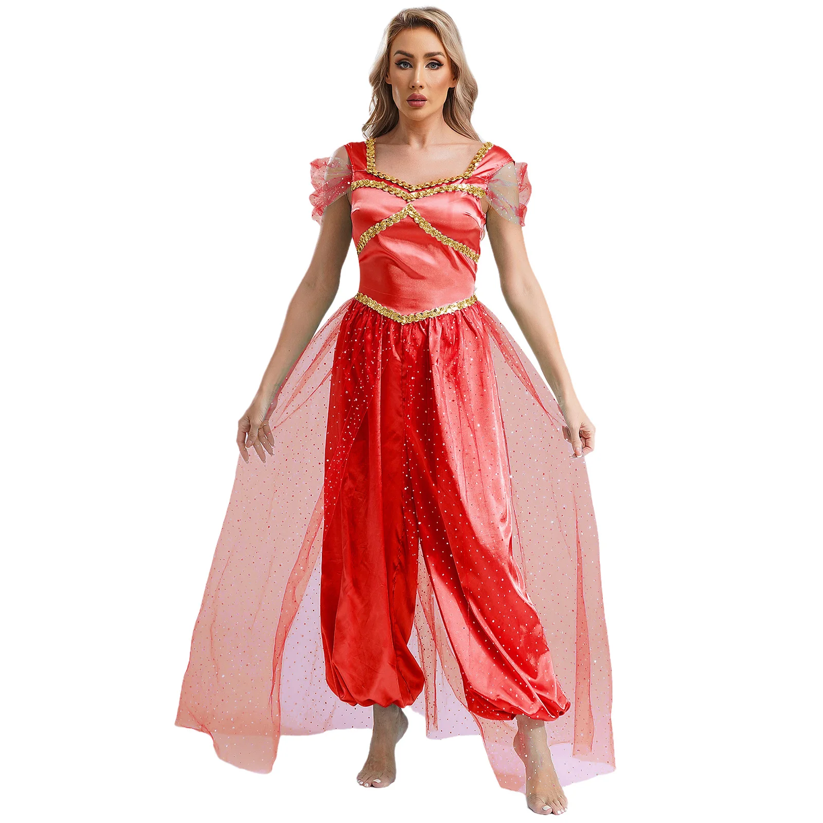 Женский костюм для косплея принцессы в арабском и стиле Хэллоуина комбинезон