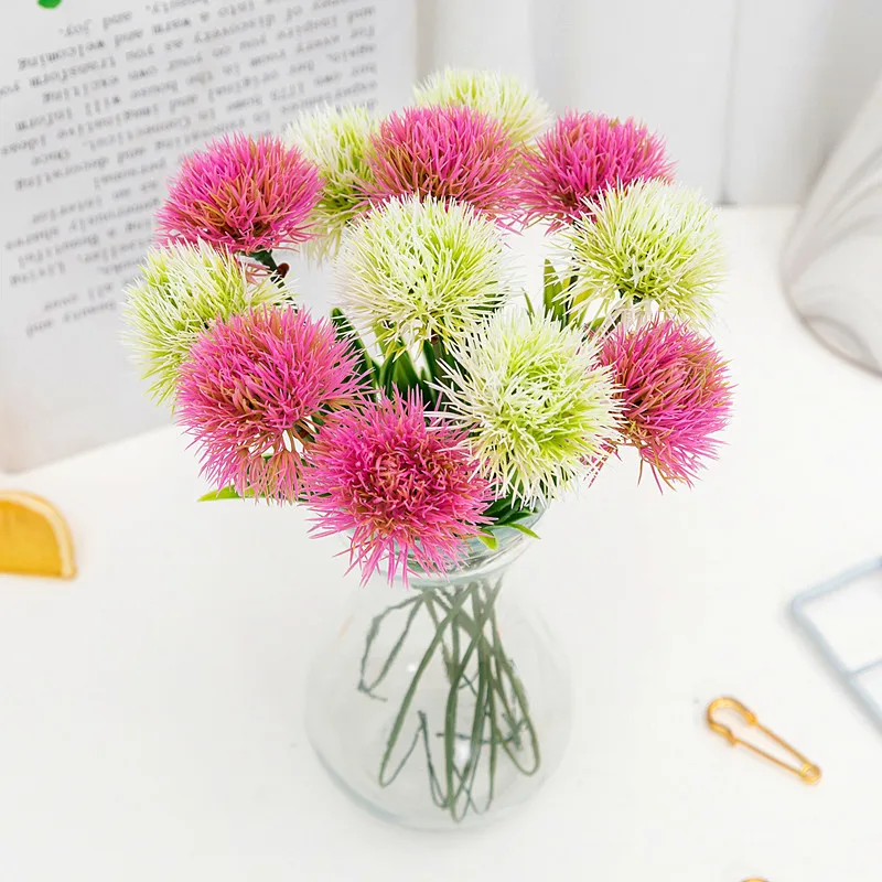 

5/10pcs Plastic Dandelion for Home Decoration Wedding Decorative Flower Household Products Fake Plant Wedding Bridal Accessories