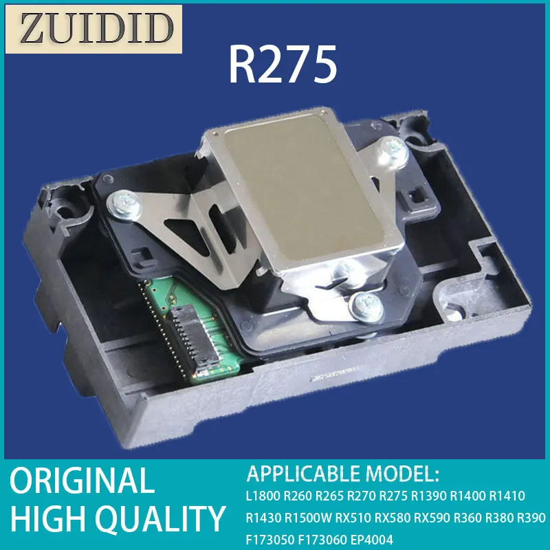 

Печатающая головка R275 для Epson L1800 F173050 F173060 EP4004 R1390 R1500W RX590 RX580 RX510 R390 R380 R360 R260 R265 R1400