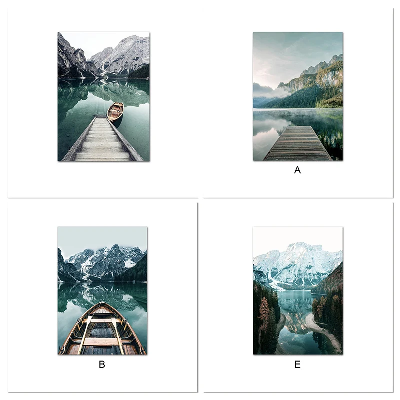 

CHENISTORY Painting By Numbers Riverside Wood Boat Handpainted Pictures By Numbers Scenery Painting Artwork