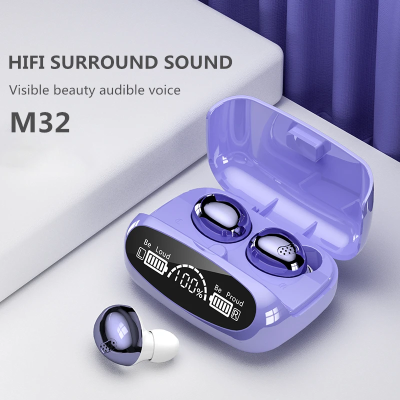 

M32 TWS Wireless Headphones Earphones Bluetooth Stereo Touch Control Noise Reduction Waterproof Earbuds Headsets With Microphone