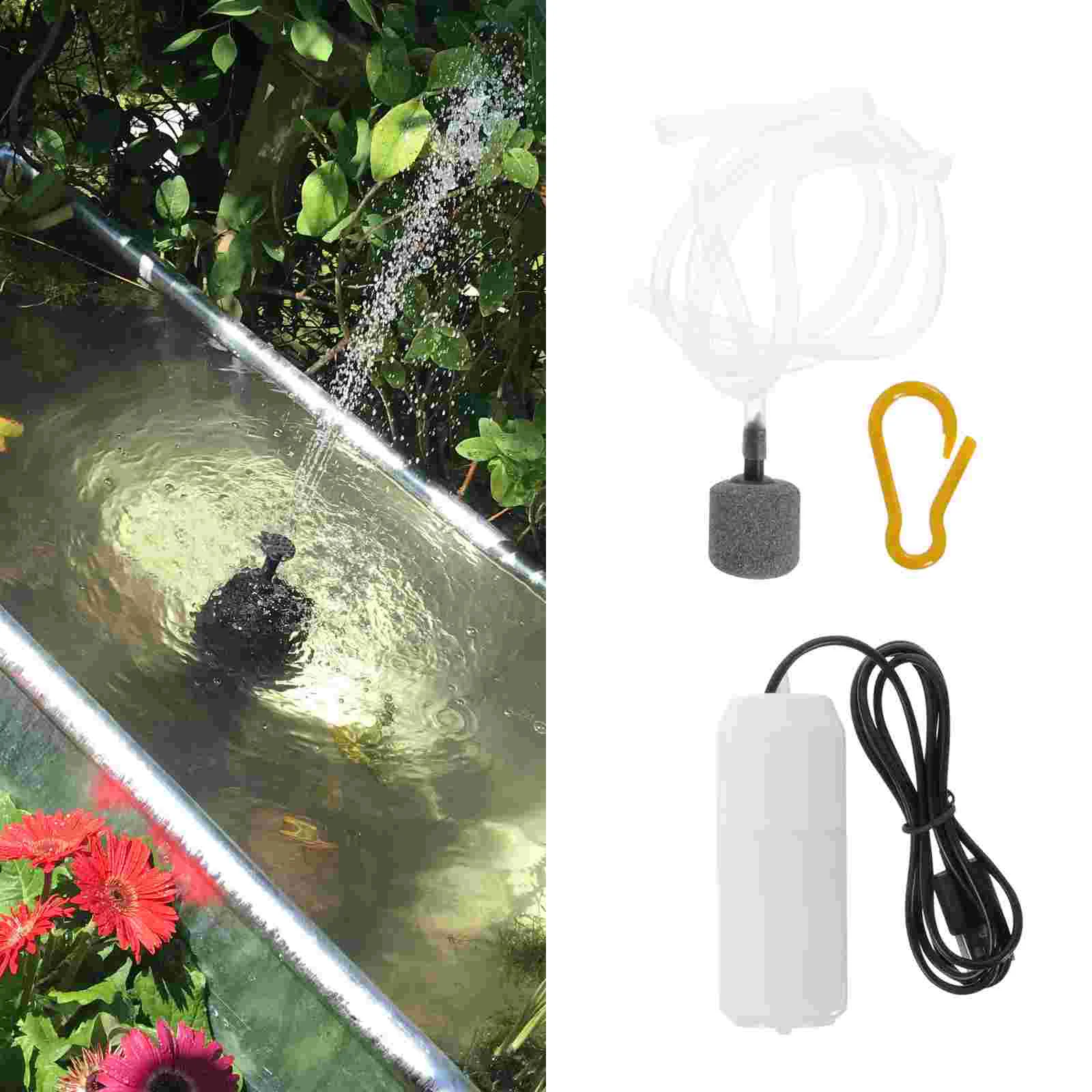 

Pump Air Tank Aquarium Aerator Bubbler Water Usb Submersible Accessories Supply Filter Tube Accessory