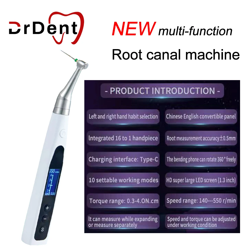 

Dental Canal Files Contra Angle Wireless LED Endodontic Root Apex locator Endo Motor Oral Therapy Root Canal Treatment Handpiece