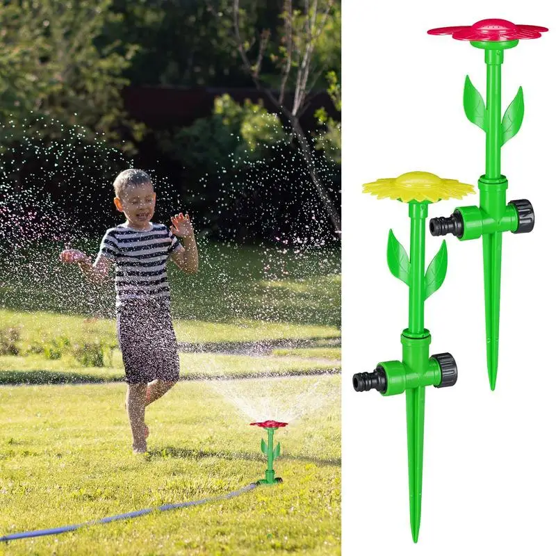 

Cute Flower Shape Garden Sprinklers Lawn Irrigation Dripper Crazy Whirling Yard Sprayer Funny Colorful Watering System For Plant