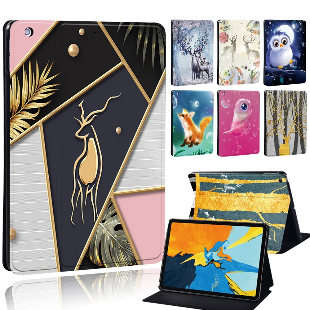 

For Lenovo Tab M10 FHD Plus/Tab E10 10.1" PU Leather Stand Tablet Cover Case for Tab M10 10.1"Cute Animal Series Folio Shell+Pen