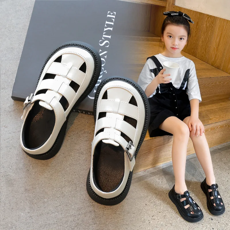 

Летние сандалии для девочек 26-36, модная пляжная обувь с вырезами, детские спортивные сандалии для девочек, обувь с мягкой подошвой для малыш...