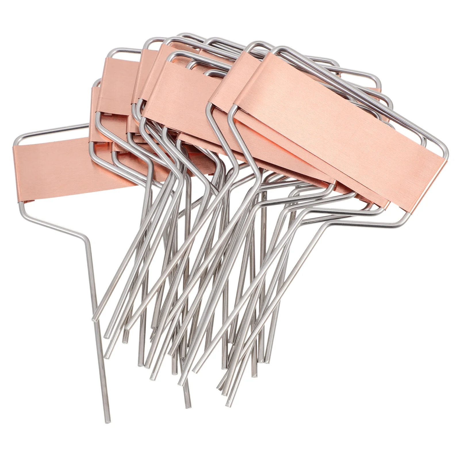 

15 Pcs Outdoor Pots Paper Cup Sign Tags Gardening Inserts Metal Sign Weather Resistance Copper Potting