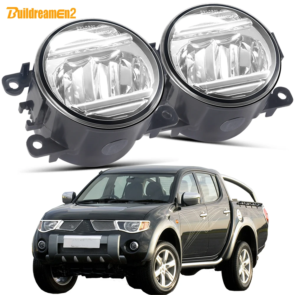 

2X30 Вт передний бампер для грузовика, противотумансветильник в сборе для Mitsubishi L200 Pickup 2005-2012, светодиодные противотуманные дневные ходовые ог...