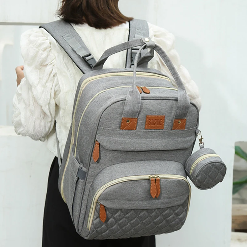 

Backpack Mommy Bag Multifunctional Portable Crib Women's Bag Storage Organizers Large Capacity Diaper Bag Backpack For Babies