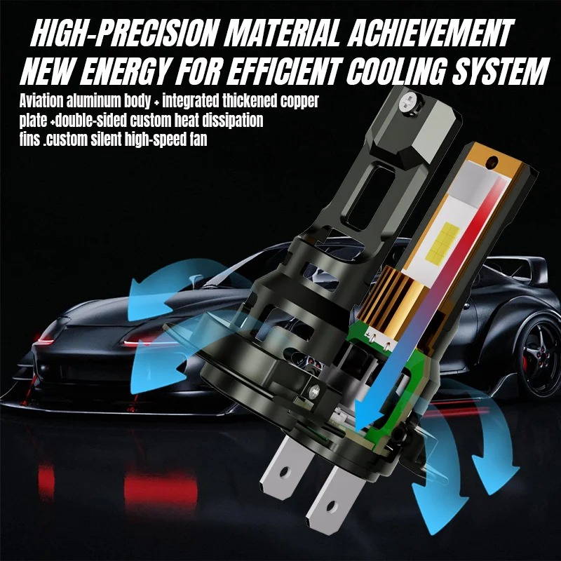 2x H4 H7 H11 H8 H16 9005 H10 9006 HB3 HB4 120 Вт Светодиодная лампа для фар Автомобильные фары