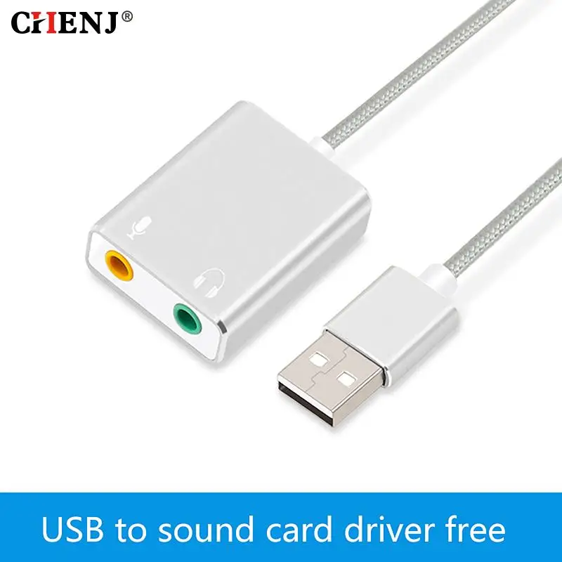 

Portable 7.1 External USB Sound Card Jack 3.5mm USB Audio Adapter Earphone Micphone Sound Card For Macbook Computer Laptop PC