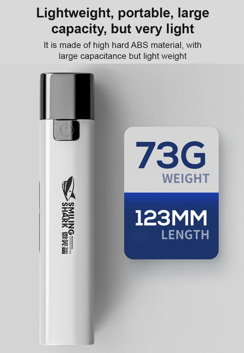 

Mini USB Rechargeable LED Strong Light Flashlight 1200 MAh Torch Multi For Adventure, Camping, Etc Multi Function.