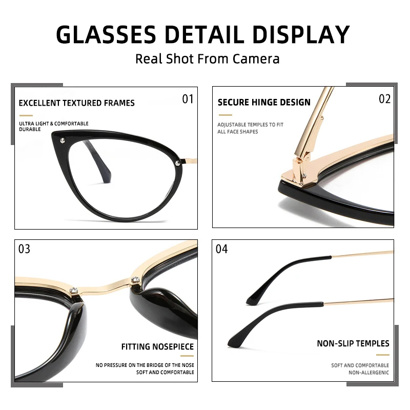 Женские универсальные фотохромные оптические очки CLLOIO для измерения