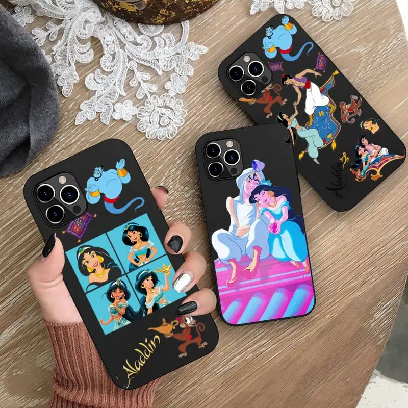 

Aladdin Princess Jasmine Phone Case for iphone 13 12 11 Pro Mini XS MAX 8 7 Plus X SE 2020 XR Silicone Soft cover