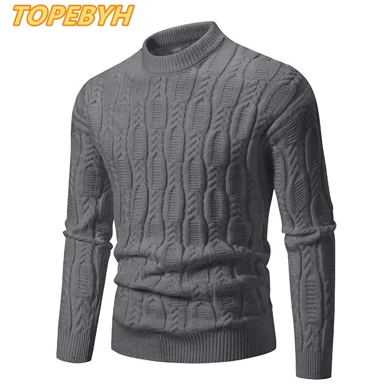 2025 новые мужские осенние и зимние повседневные теплые свитера вязаные