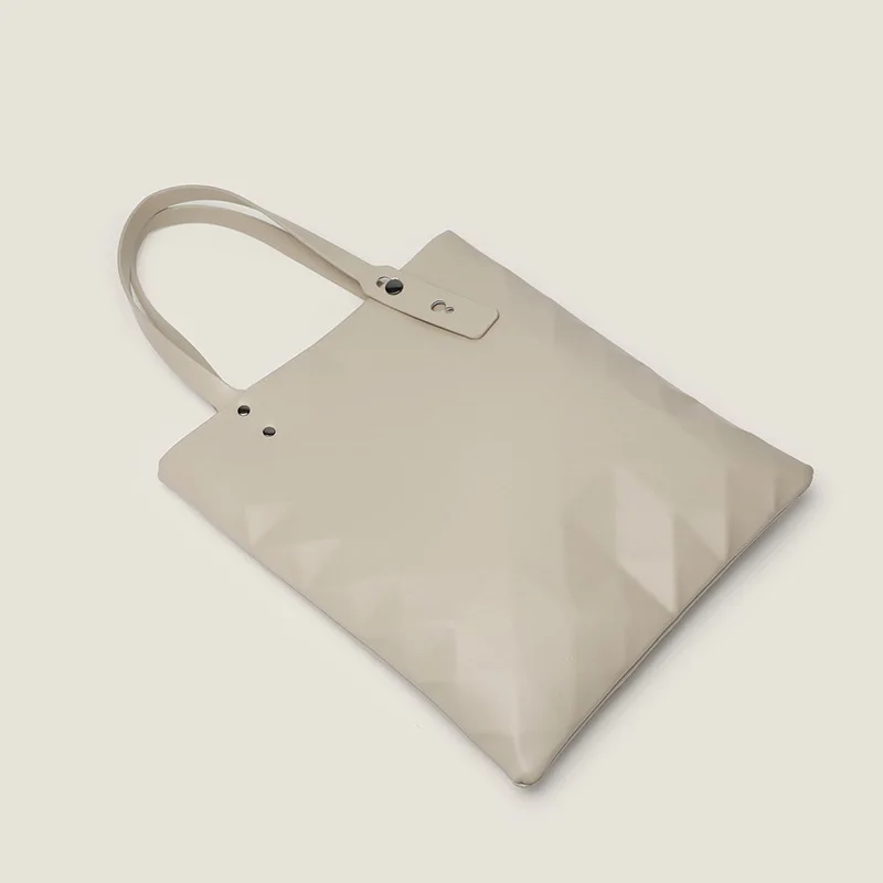 Fashionable Folding Rhombus Rhombus Bucket Bag Handbag Shoulder Bags 2022 New High Capacity Summer Laser Geometric Tote Bag