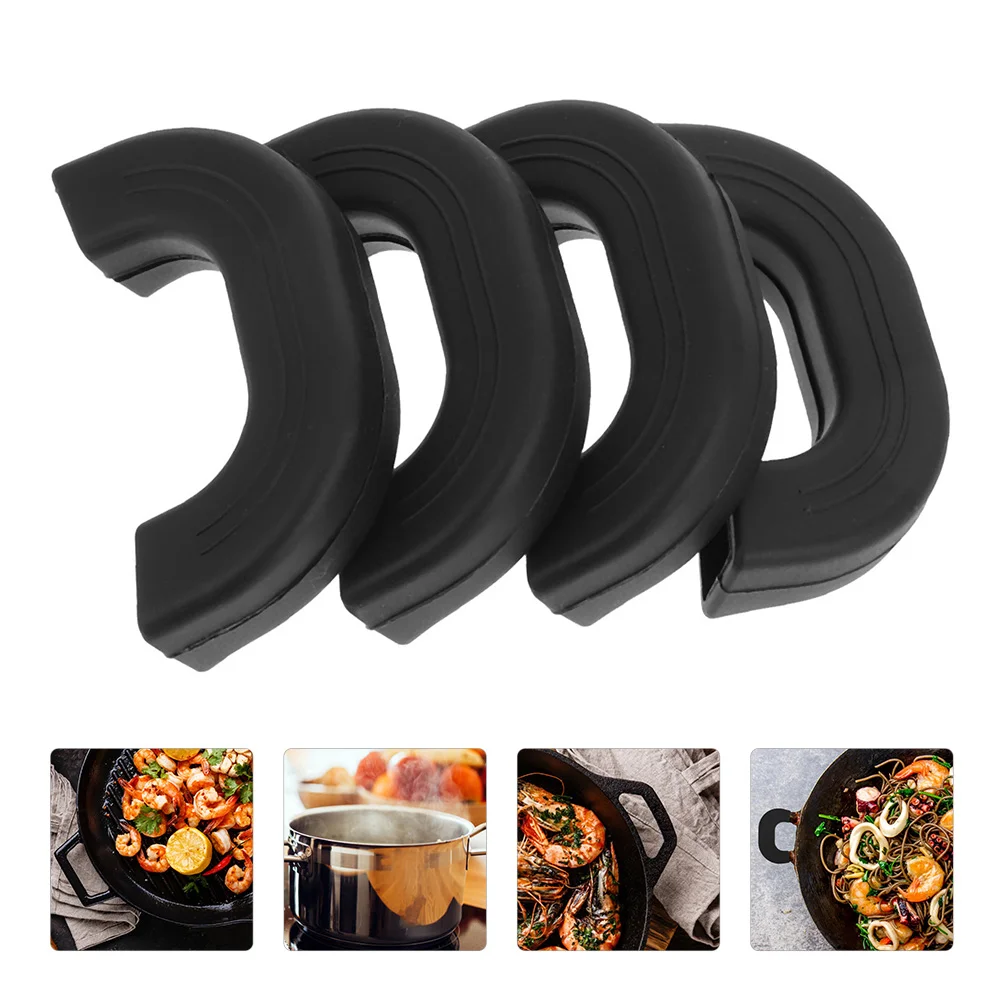 

Handle Silicone Pot Covers Iron Cast Hot Pan Cover Sleeve Holder Grip Heatsleeves Pans Handles Pots Skillet Wok Resistant Assist