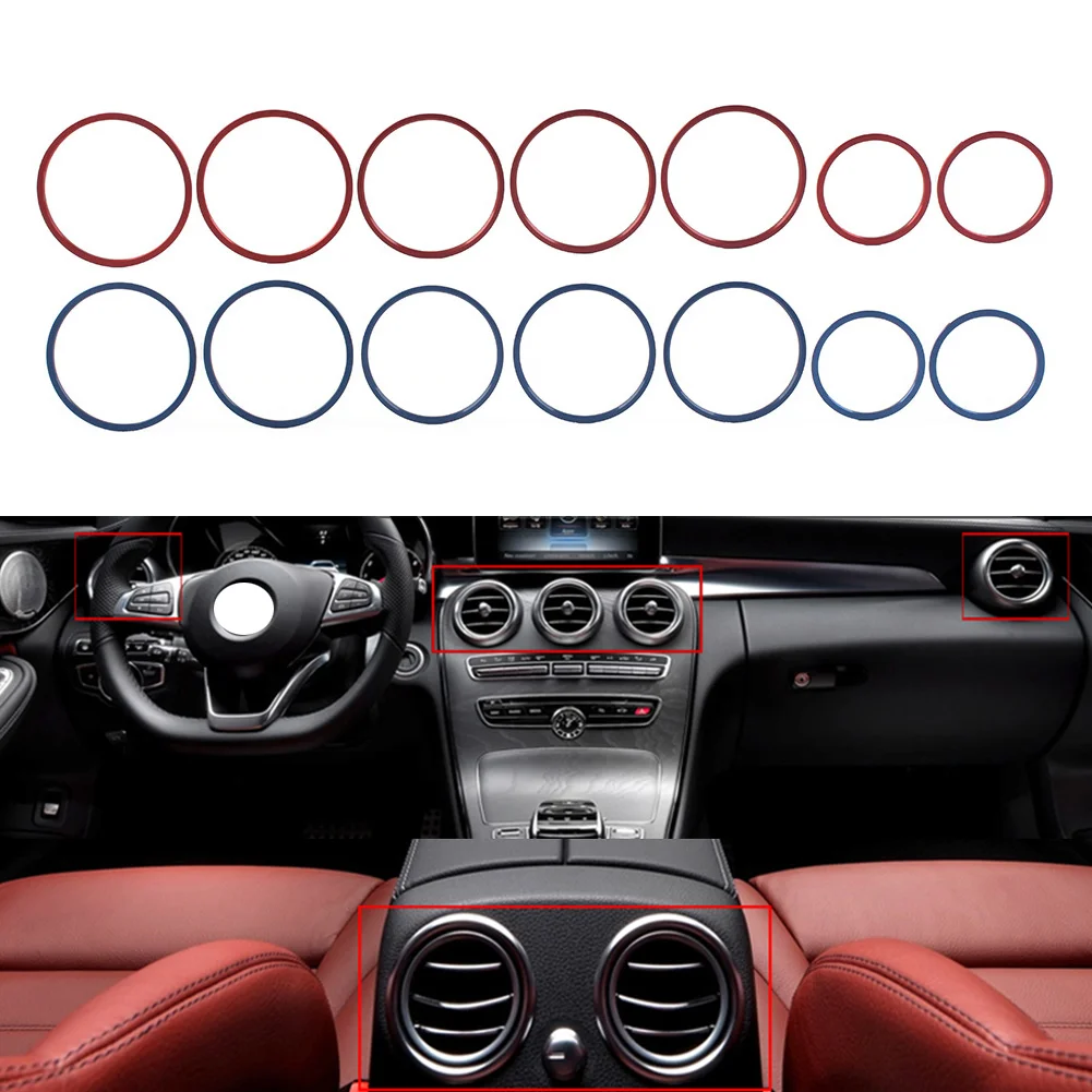 7x автомобильное вентиляционное отверстие переменного тока внутренняя кольцевая