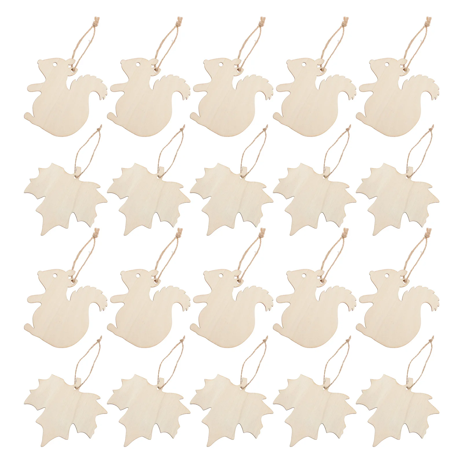 

1 Set Wooden Maple Leaf Cutout Unfinished Blank Wood Maple Leaf Squirrel Pieces