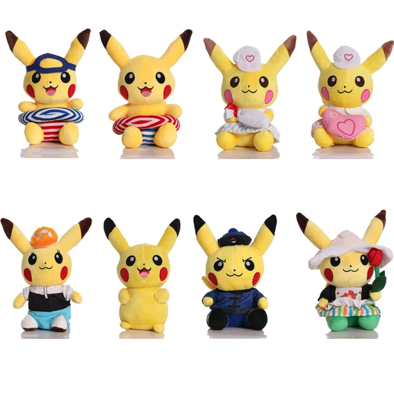 

8 Style 25cm Pokemon Pikachu Plush Toys Doll Kawaii Anime Pikachu Plush Soft Stuffed Animals Toys Gifts for Kids Childre