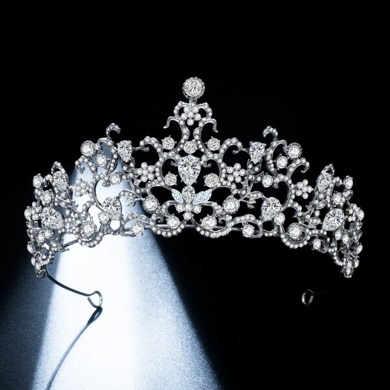 

Tiara Wedding Crown New Zircon Bridal Tiara Royal Princess Beauty Pageants Wedding Ornaments Wedding Dress Wedding Headdress