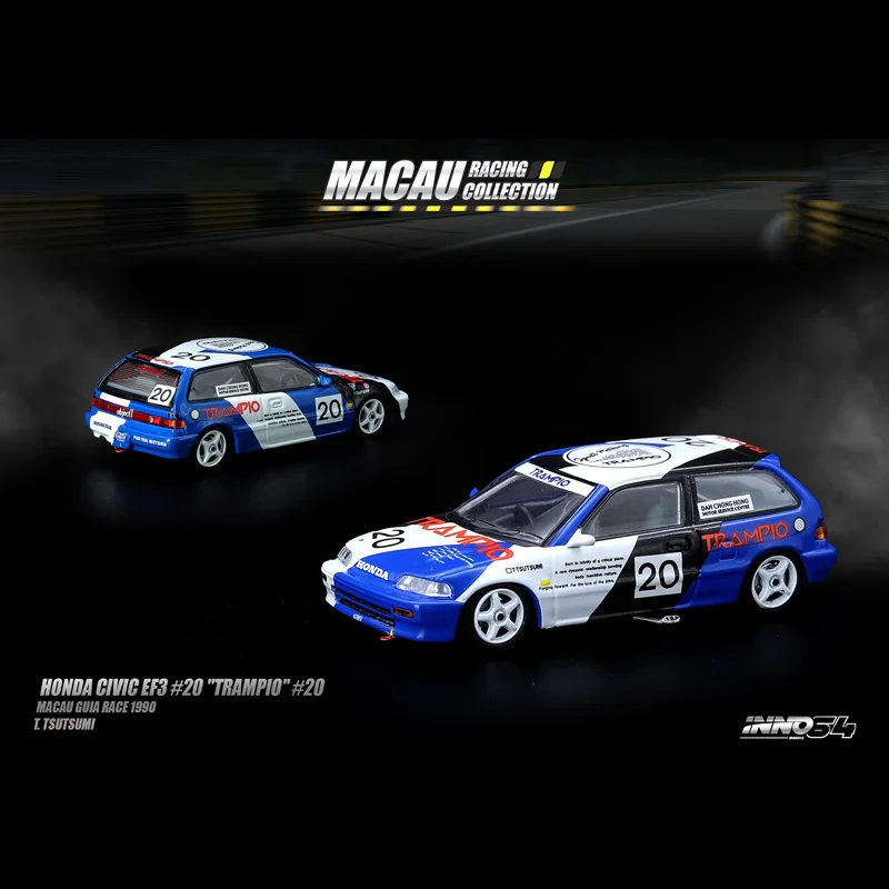 

Модель автомобиля INNO 1:64 из сплава для Honda EF3 Civic 20-го выпуска 1990