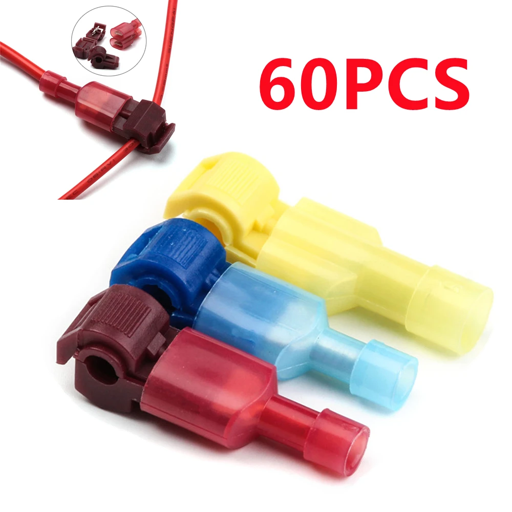 

10/20/60pcs wire clip Snap Splice Terminals Crimp Wire Connector Waterproof Quick Electrical Cable Connector T-Tap clip terminal