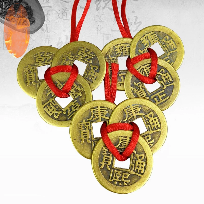 

1/3PCS Chinese Good Luck Coins Wealth Success Fortune Copper Alloy Birthday Gifts Three Emperor Pendant Wholesale