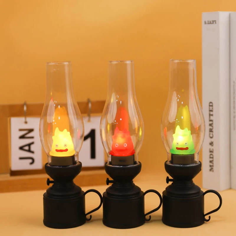 

Cute Small Flame Small Night Light Two Style Kerosene Candlestick Luminescence Atmosphere Light Decoration