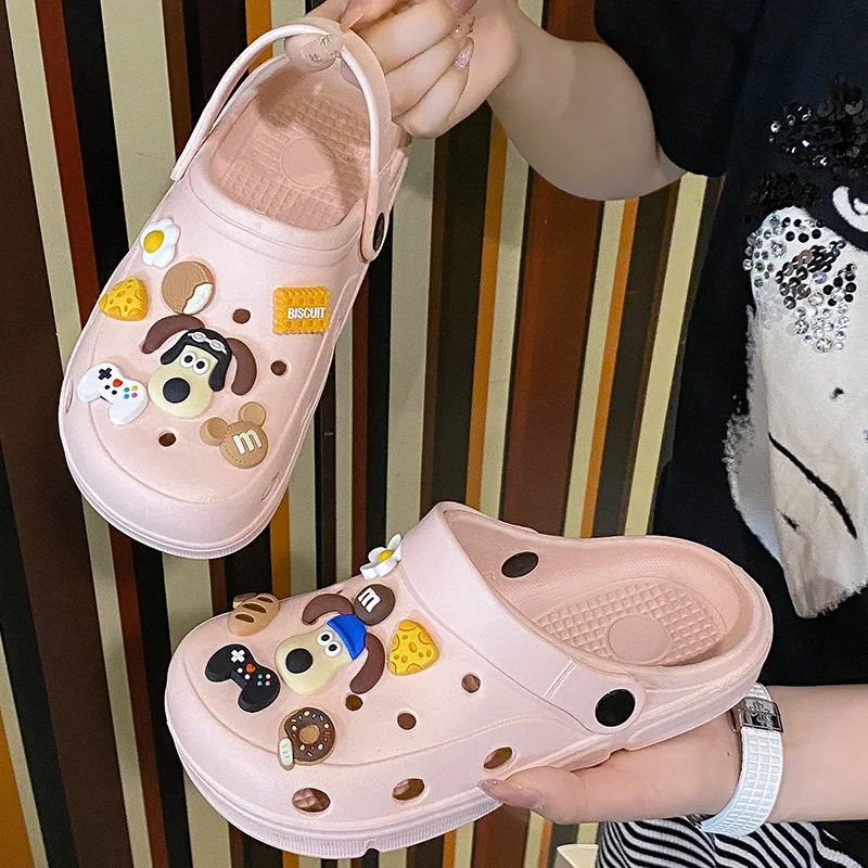 

Summer Women Slippers Fashion Thick Bottom Hole Shoes EVA Slippers Anti Slip Baotou Slippers Outdoor Beach Sandals Slippers