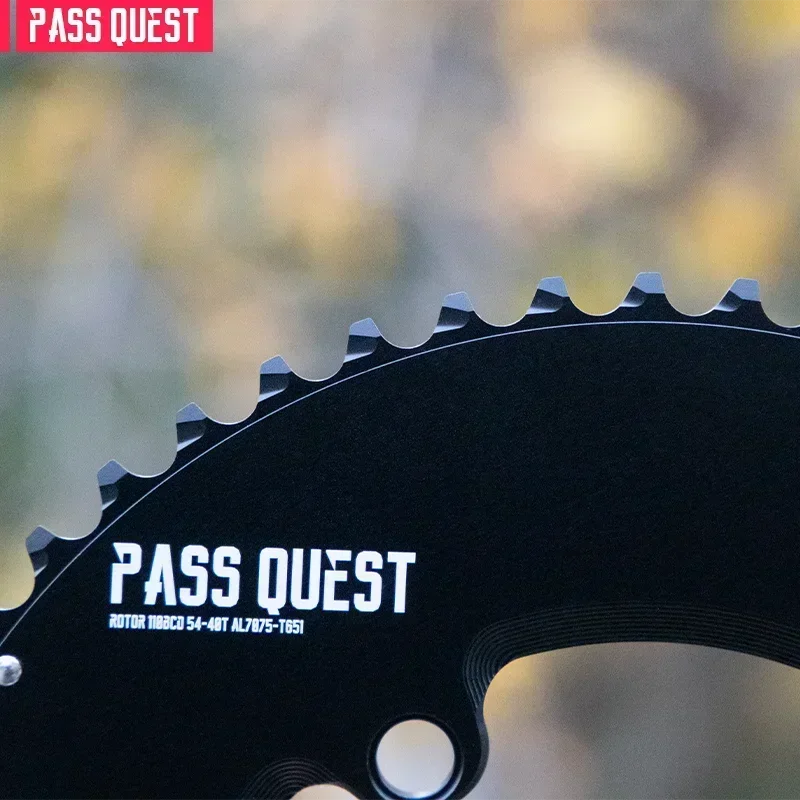 PASS QUEST ROTOR BCD110 2X Набор звездочек AERO Коленчатый вал Круглый черный 9-11 скоростей