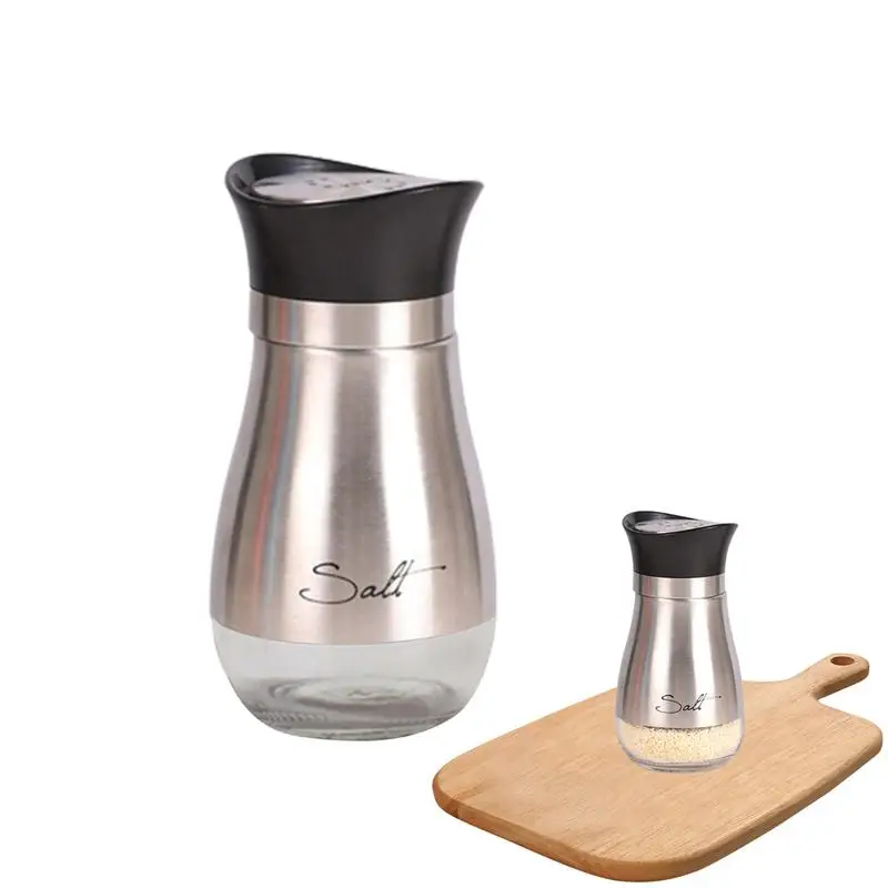 

Salt and Pepper Shakers Set Stainless steel seasoning bottle kitchen household pepper condiment seasoning jar salt shaker