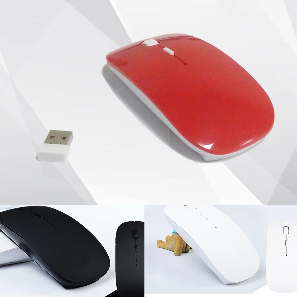 

Ультратонкая Беспроводная оптическая USB-мышь, 2,4 ГГц, 4 кнопки