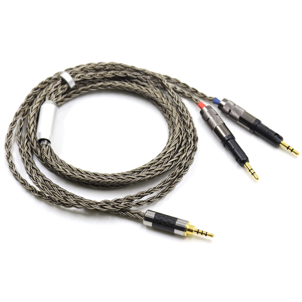 Haldane Gun-Color 16core High-end Silver Plated Headphone Replace Upgrade Wire Cable for ATH-R70X R70X R70X5 Earphones enlarge